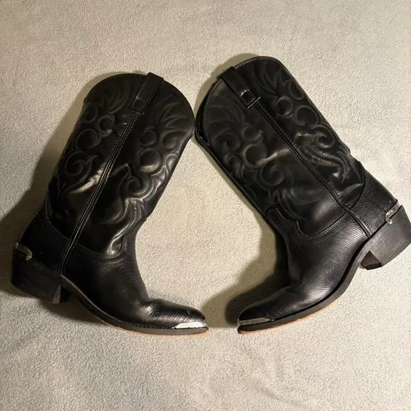 Black Laredo Lizard Leather cowboy boots