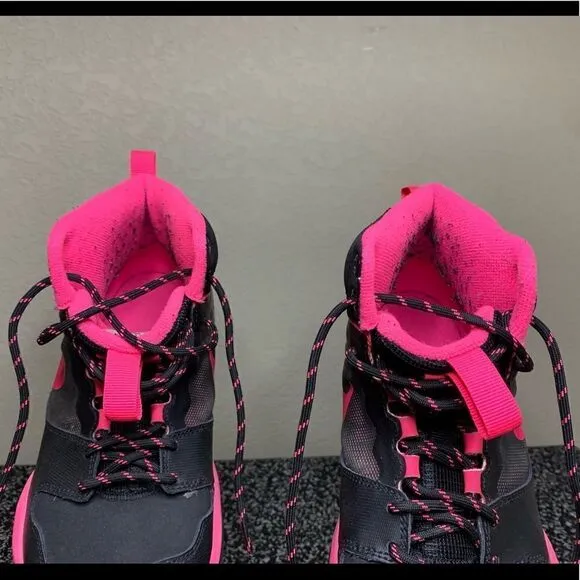 Black and Pink Nike Boots