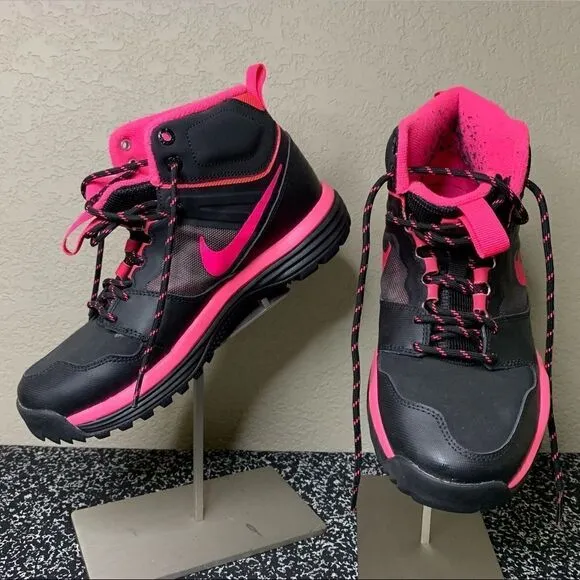 Black and Pink Nike Boots