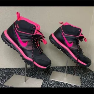 Black and Pink Nike Boots