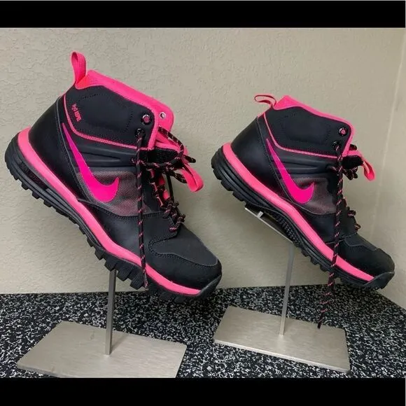 Black and Pink Nike Boots