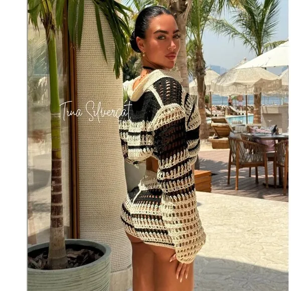 BLOGGER'S FAVE! Zara 2 Piece Crochet Shorts And Shirt Set NWT