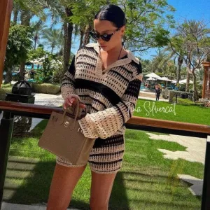BLOGGER'S FAVE! Zara 2 Piece Crochet Shorts And Shirt Set NWT