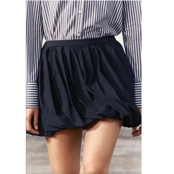 BLOGGER'S FAVE! Zara Mini Balloon Skirt Navy NWT