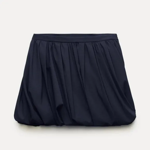 BLOGGER'S FAVE! Zara Mini Balloon Skirt Navy NWT
