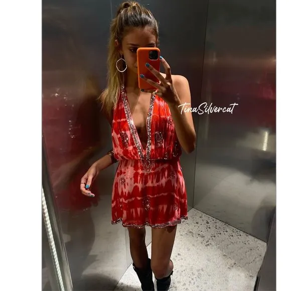 BLOGGER'S FAVE! Zara Red Sequin Mini Dress NWT
