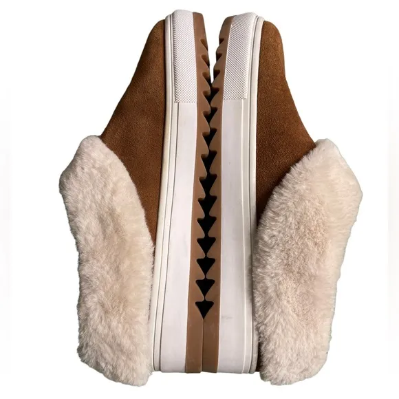 BLONDO Suri Tan  Suede Waterproof Slip On Sneaker Shoes Size 5.5