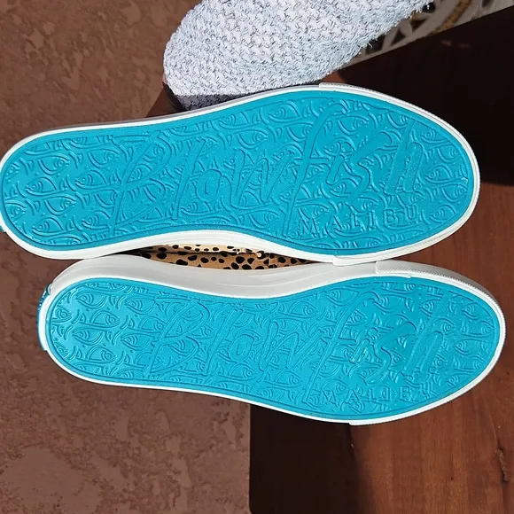 Blowfish Malibu Maxine Cheetah Leopard Print Sneakers Tennis Shoes 9
