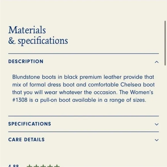 Blundstone Rustic Black 1308 New