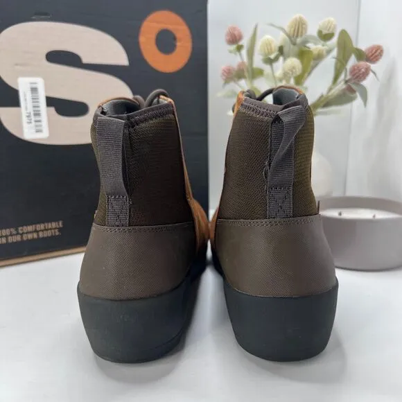Bogs Audrey Wedge Suede Work Safety Boots Composite Toe Cognac Women 11 Tried On