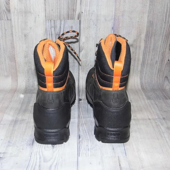 BOGS Bedrock 8&quot; Waterproof Black Leather Composite Toe Boots Mens Size 11.5