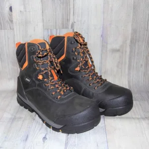 BOGS Bedrock 8&quot; Waterproof Black Leather Composite Toe Boots Mens Size 11.5