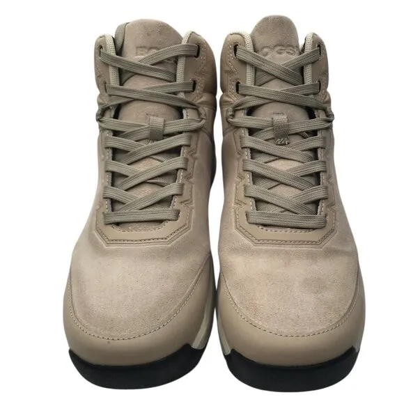BOGS Boots Mens Size 11.5 Slate Mid Suede Taupe Lace Composite Toe