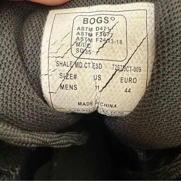 Bogs Shale Mid Comp Toe ESD Men's Waterproof Boots Black Multi 11