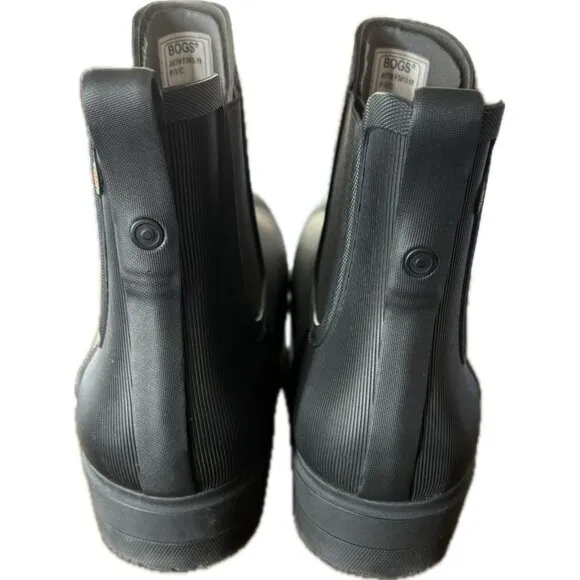 Bogs  Womens Black Laurel Chelsea Comp‎ Safety Toe Waterproof Boots Size 12