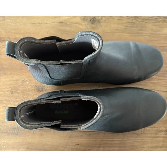 Bogs  Womens Black Laurel Chelsea Comp‎ Safety Toe Waterproof Boots Size 12