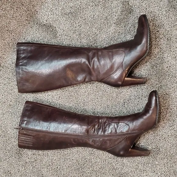 Born Women Crown Tall Kit  Leather Heels Shoes boots sz 8.5