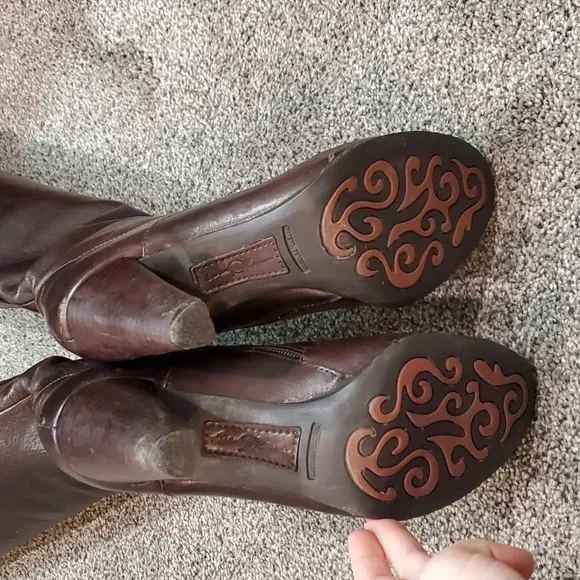 Born Women Crown Tall Kit  Leather Heels Shoes boots sz 8.5