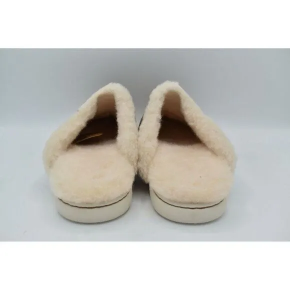 Born Womens Size 11 Zoe Brown Wool Slip On Slippers Shoes