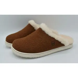 Born Womens Size 11 Zoe Brown Wool Slip On Slippers Shoes