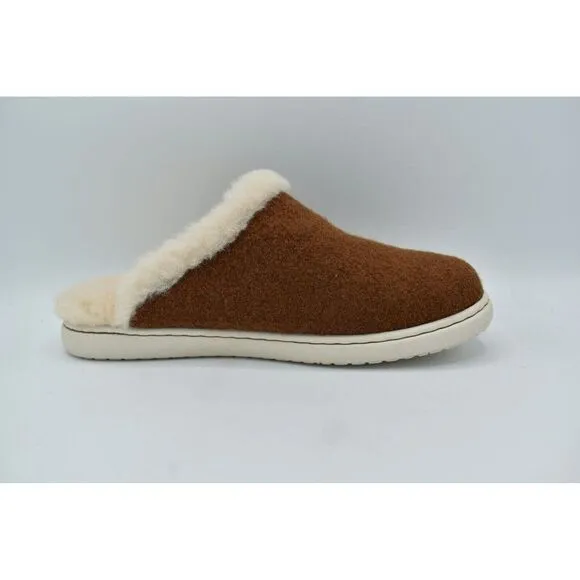 Born Womens Size 11 Zoe Brown Wool Slip On Slippers Shoes