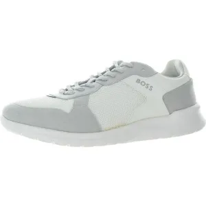 Boss Mens Extreme White Mixed Media Mesh Running &amp; Training Shoes Imperfections