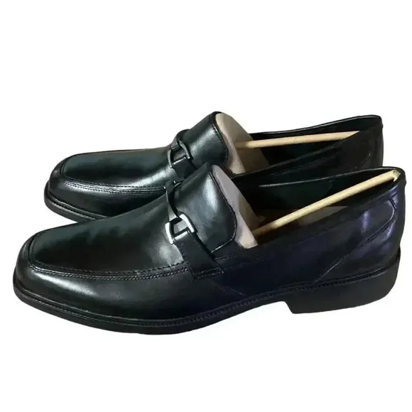 Bostonian Laureate Mens 14 M Slip On Loafer Dress Shoes Black Leather NEW