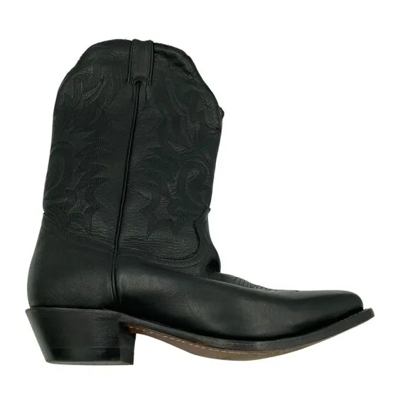 Boulet Men's 11 D Cowboy Toe Western Boots Sporty Black Leather 2157 Handcrafted