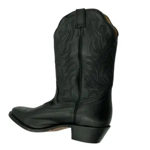 Boulet Men's 11 D Cowboy Toe Western Boots Sporty Black Leather 2157 Handcrafted