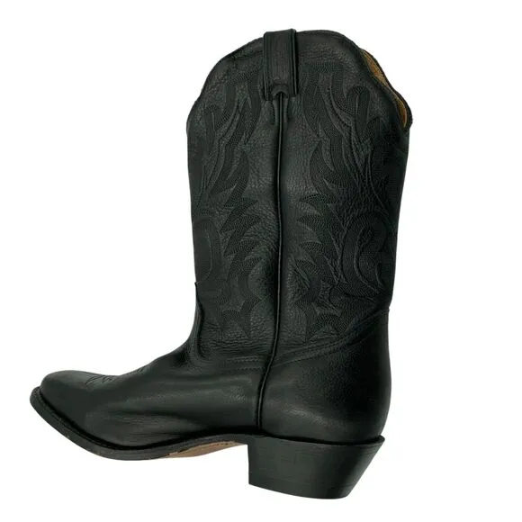 Boulet Men's 11 D Cowboy Toe Western Boots Sporty Black Leather 2157 Handcrafted