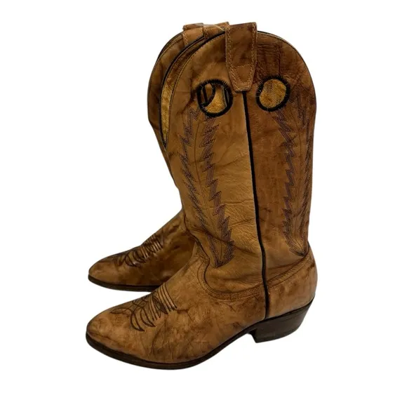 BOULET MEN'S COWBOY BOOTS Round Toe 9.5 made in Canada