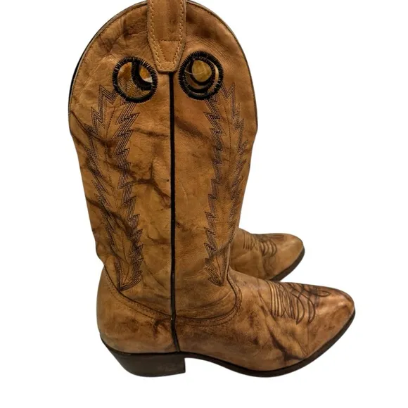 BOULET MEN'S COWBOY BOOTS Round Toe 9.5 made in Canada