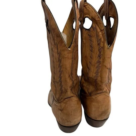 BOULET MEN'S COWBOY BOOTS Round Toe 9.5 made in Canada