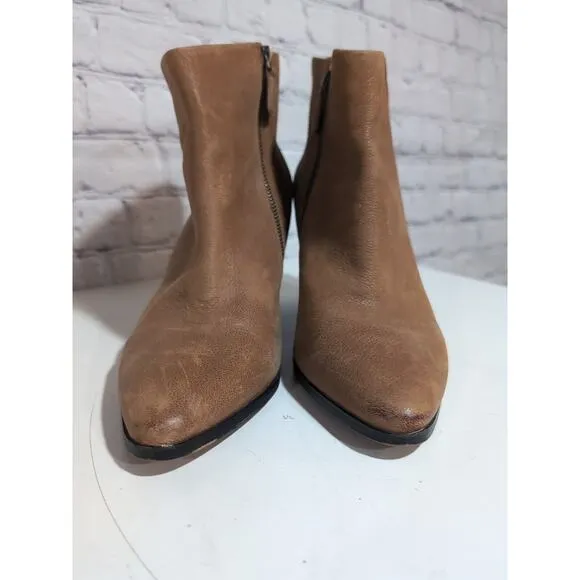 Boutique 9 Isoke Women's Nubuck Leather Ankle Boots, Light Brown Women's Size 10