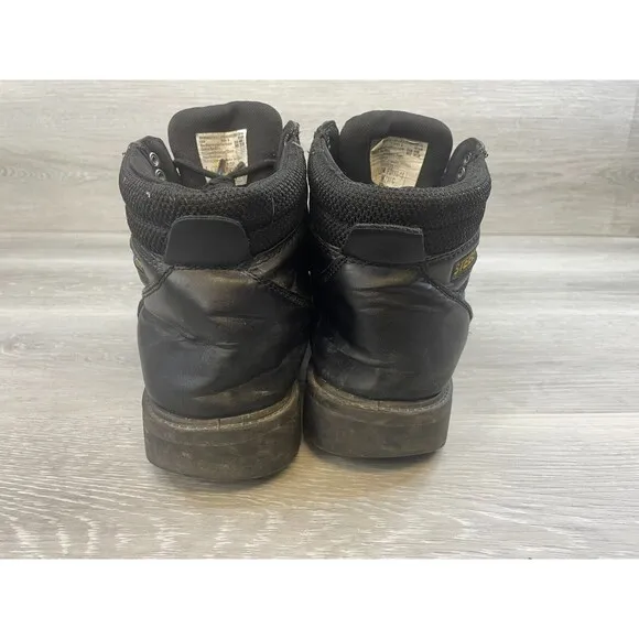 Brahma Gus MNBR46DP003 Men's 10.5W Black Leather Steel Toe Lace Up 6&quot; Work Boot