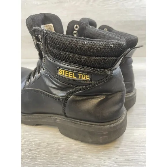 Brahma Gus MNBR46DP003 Men's 10.5W Black Leather Steel Toe Lace Up 6&quot; Work Boot