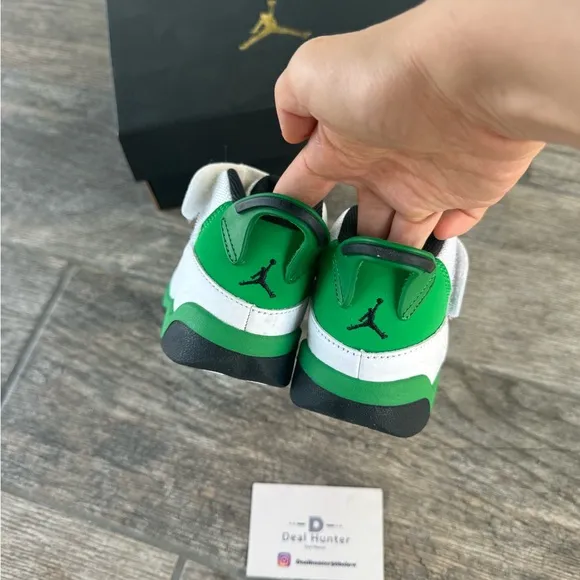 Brand New Air Jordan 6 Ring “Lucky Green” Toddler’s Shoes
