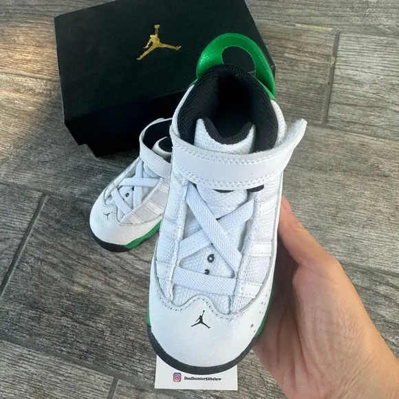 Brand New Air Jordan 6 Ring “Lucky Green” Toddler’s Shoes