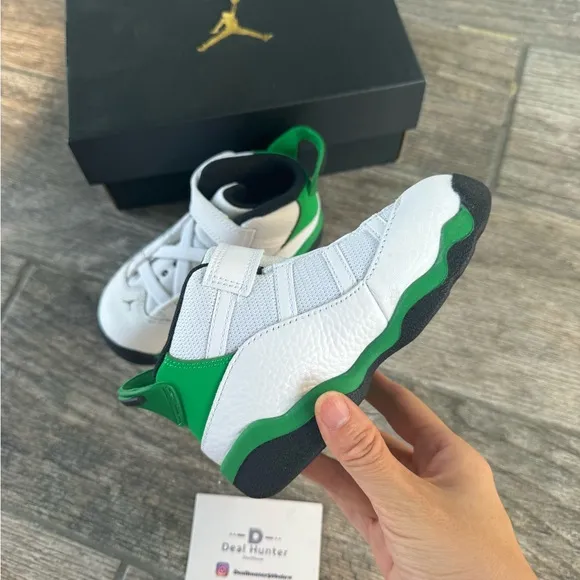 Brand New Air Jordan 6 Ring “Lucky Green” Toddler’s Shoes