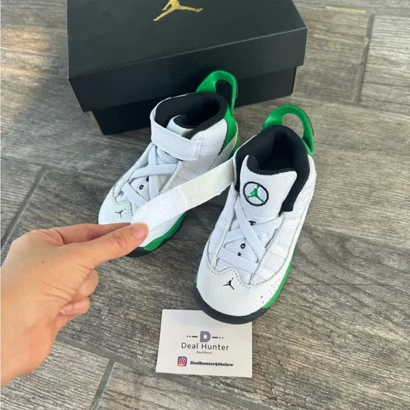Brand New Air Jordan 6 Ring “Lucky Green” Toddler’s Shoes