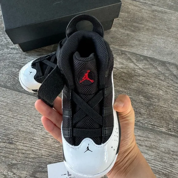 Brand New Air Jordan 6 Rings Toddler/Kids Shoes “Black/White”