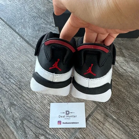 Brand New Air Jordan 6 Rings Toddler/Kids Shoes “Black/White”