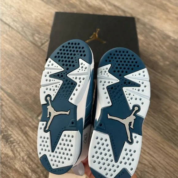 Brand New Air Jordan Kids’ MVP White Industrial Blue Shoes (TD 8c/9c/10c)
