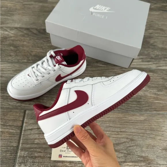 Brand New Nike Air Force 1 Low Easyon White/Team Red Kids Preschool Casual Shoes