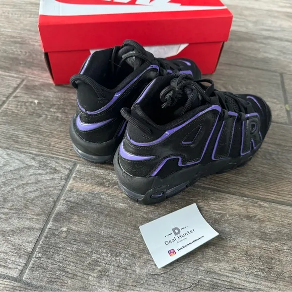 Brand New Nike Air More Uptempo “Black Action Grape” Big Kids Shoes DX5954 001