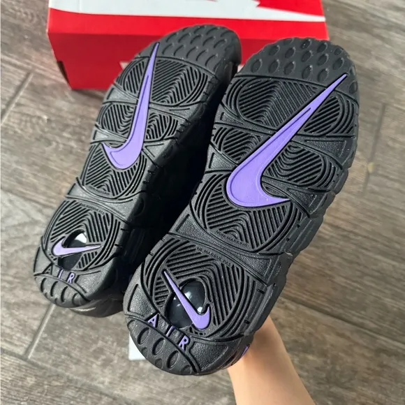 Brand New Nike Air More Uptempo “Black Action Grape” Big Kids Shoes DX5954 001