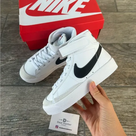 Brand New Nike Blazer Mid '77 Preschool/Little Kids' Shoes “White/Black”