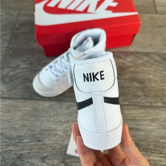 Brand New Nike Blazer Mid '77 Preschool/Little Kids' Shoes “White/Black”