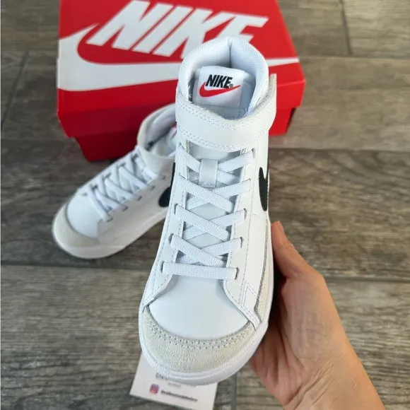 Brand New Nike Blazer Mid '77 Preschool/Little Kids' Shoes “White/Black”