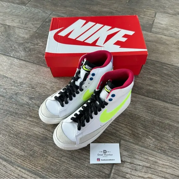 Brand New Nike Blazer Mid 77 “White Mystic Hibiscus” GS Shoes